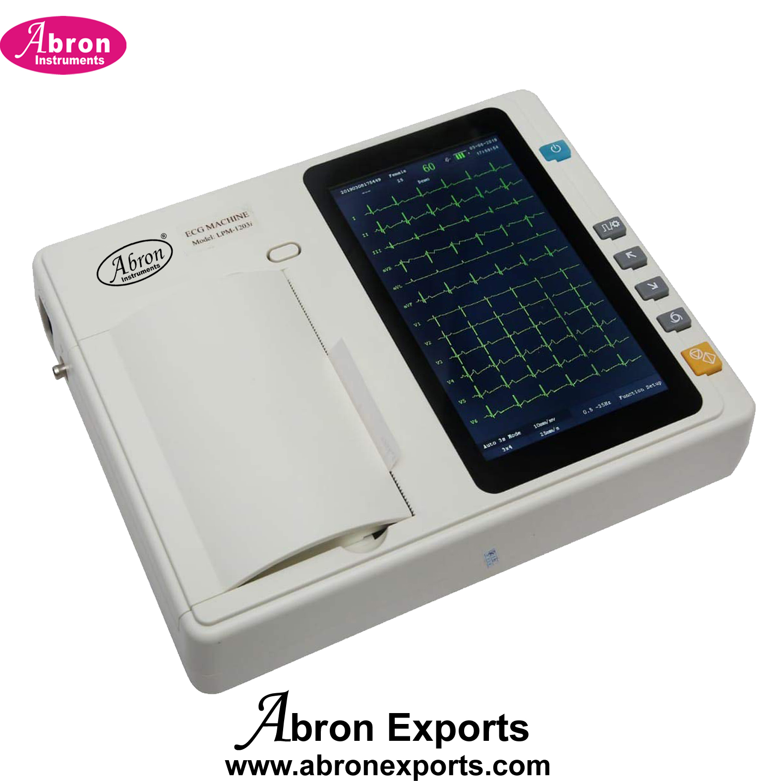ECG machine 3 Channels Electrocardiogram with wires Hospital Medical Nursing Home Clinic Abron ABM-2101A03L 